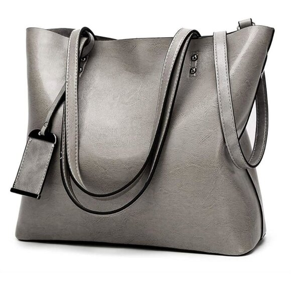 Women Top Handle Satchel Handbags Shoulder Bag , 1-grey